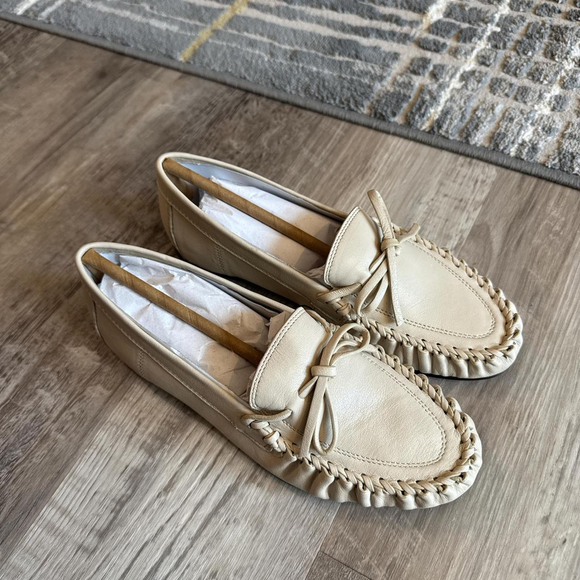 zara Shoes - ZARA GATHERED SOFT LEATHER LOAFERS - BRAND NEW WITH TAG- SIZE 5 or 35